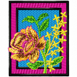 Flowers And Tree Embroidery Design 10